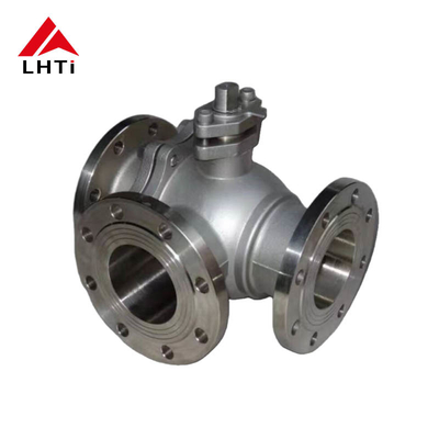 Dobra cena Titanowy zawór kulkowy 3-drogowy dla przemysłu chemicznego i energetycznego Gr1 Gr2 PN16 PN 25 6 Inch Ball Valve w Internecie